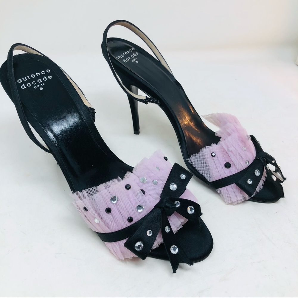 Laurence Dacade Rhinestone Ruffled Bow pumps - Picture 2 of 8